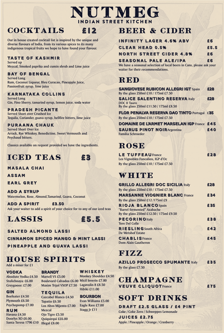 Nutmeg Street Kitchen Indian Restaurant, Bristol